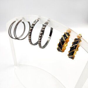 3 Pair - Big Hoop Earring Variety Package